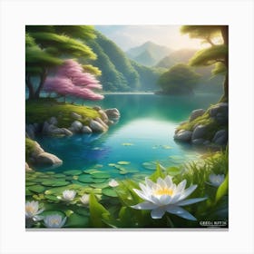 Water Lilies 5 Canvas Print