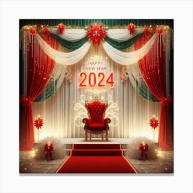 Happy New Year 2024B Canvas Print