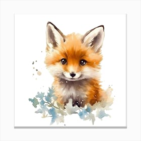 Watercolor Fox Canvas Print