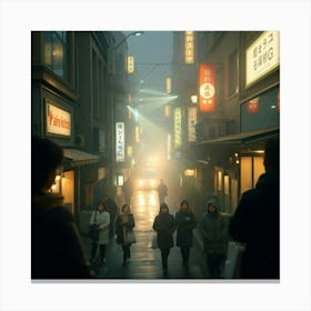 Asian Street Scene Canvas Print