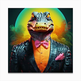 Alligator In A Suit Canvas Print