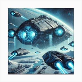 Glacial Leviathan Deployment Canvas Print