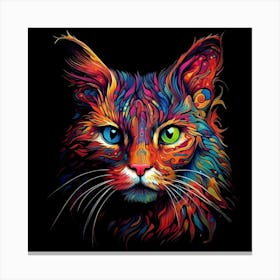 Colorful Cat 1 Canvas Print