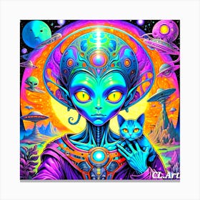 Alien Cat 2 Canvas Print