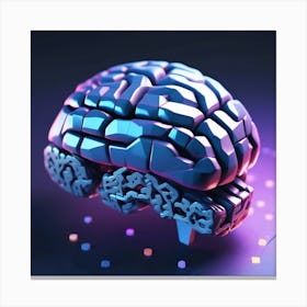 3d Rendering Of A Brain 13 Canvas Print