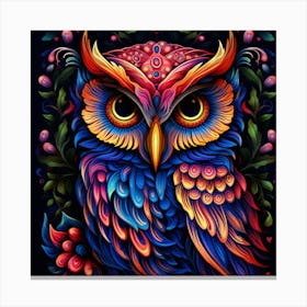 Colorful Owl 5 Canvas Print