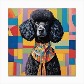 Black Poodle Canvas Print