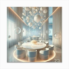 A Futuristic Private Dining Room Called Air Vault Canvas Print