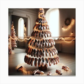 Ballet Shoes Christmas Tree Canvas Print