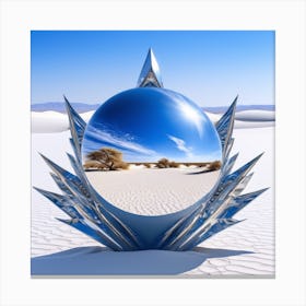 Sphere In The Desert 6 Canvas Print