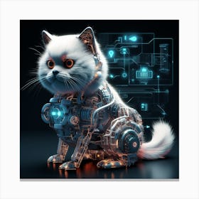 Futuristic Cat 1 Canvas Print