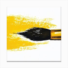 Yellow Paint Brush Canvas Print