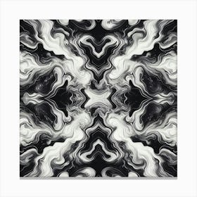 Black And White Swirls 1 Canvas Print
