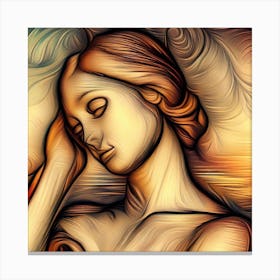 Dreaming Woman Canvas Print