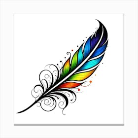 Feather Tattoo 11 Canvas Print