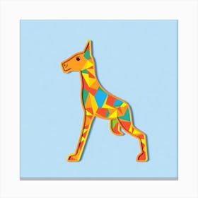 Geometric Dog Canvas Print