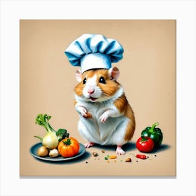 Chef Hamster 32 Canvas Print