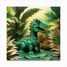 Paper Dinosaur Canvas Print