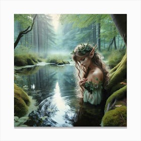 Elf In The Forest 2 Canvas Print