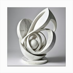 White Marble Sculpture 1 Canvas Print