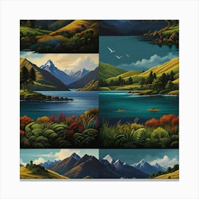 Landscapes Of New Zealand Canvas Print