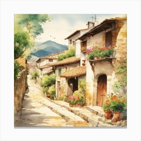 Rural Village Canvas Print