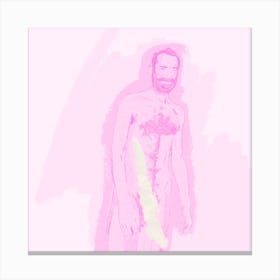 Man In Pink Canvas Print