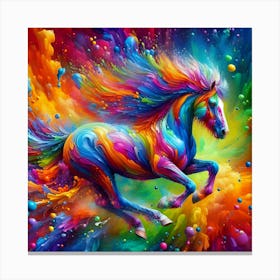 Colorful Horse Painting Canvas Print