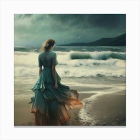 Girl On The Beach Canvas Print