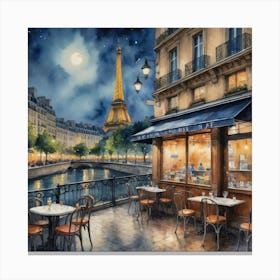 Parisian Impression Parisian Café Culture Canvas Print