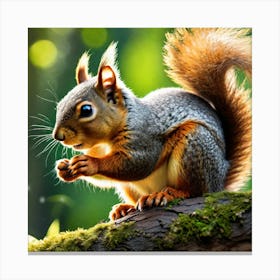 Squirrel In The Forest 280 Canvas Print