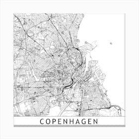 Copenhagen Map  I Canvas Print