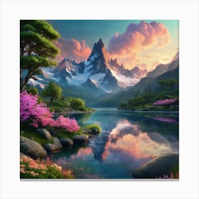 Mountain Lake Canvas Print