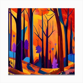 Abstract Forest Canvas Print