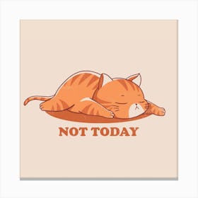 Not Today Cat Canvas Print