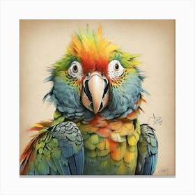 Colorful Parrot 44 Canvas Print