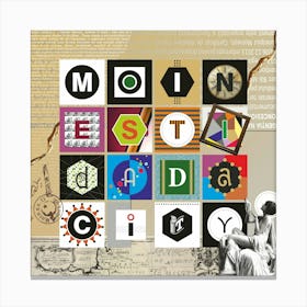 Moinesti Dada City Canvas Print