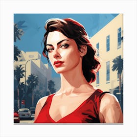 grand theft auto Anne Hathaway Canvas Print