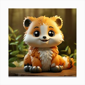 Fox Figurine 3 Canvas Print