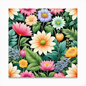 Floral Wallpaper 6 Canvas Print