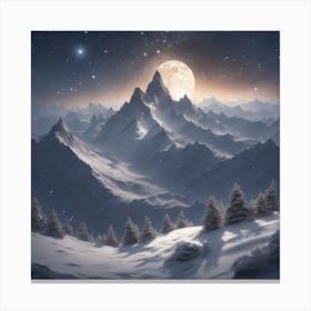 Snowy Mountains 15 Canvas Print