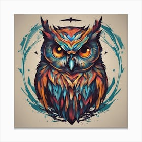 Colorful Owl 3 Canvas Print