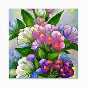 Alstroemeria Flowers 27 Canvas Print