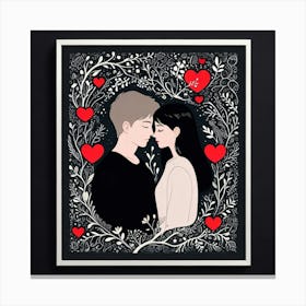 Couple In Love Canvas Print