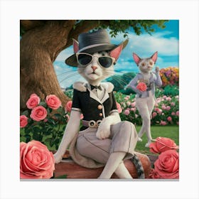 Cat In The Hat Canvas Print