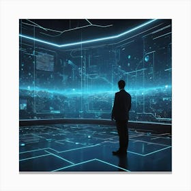 Futuristic Businessman 12 Canvas Print