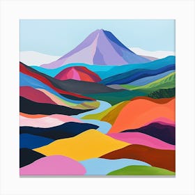 Colourful Abstract Tongariro National Park New Zealand 3 Canvas Print