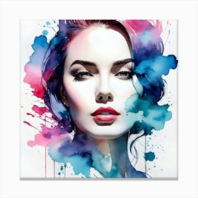 Watercolor Of A Woman 8 Canvas Print