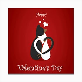 Happy Valentine'S Day February Holiday Canvas Print