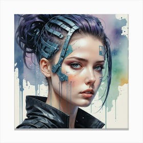 Futuristic Girl 5 Canvas Print